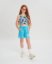 Кроп-топ в цветок для девочки Button Blue (146)