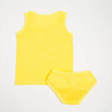Комплект (майка, трусы) для девочки, цвет жёлтый, рост 116 см – фото 2