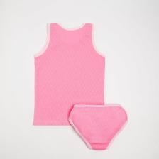 Комплект (майка, трусы) для девочки, цвет розовый, рост 122 см – фото 2