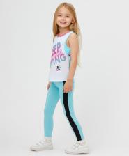 Лосины с лампасами голубые Button Blue (128)