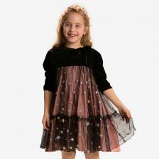 Платье детское Kapika FJGCD03-99, цвет черный, размер 128