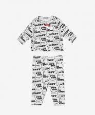 Пижама для малыша из мягкого трикотажа с черно-белым рисунком Gulliver (6-9 м)