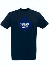 Aksisur Футболка с принтом НХЛ Торонто Мейпл Лифс (NHL Toronto Maple Leafs) темно-синяя 002