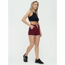 Спортивные шорты женские, размер 40, цвет бордовый – фото 1