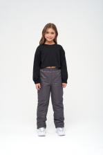 Зимние подростковые брюки для девочек KATRAN Frosty (мембрана, графит) – фото 1
