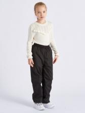 Подростковые утепленные осенние брюки для девочек KATRAN Young (дюспо, черный) – фото 1
