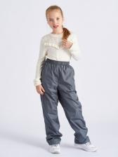 Подростковые утепленные осенние брюки для девочек KATRAN Young (дюспо, графит) – фото 1