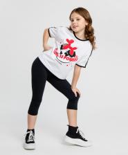 Велосипедки однотонные черные для девочки Button Blue (140)