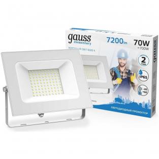 Светодиодный прожектор Gauss LED IP65 70W 6500К белый 613120370