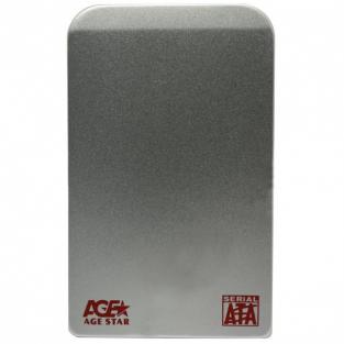 Корпус 2.5" AgeStar 3UB2O1 SATA, USB3.0 Silver