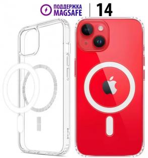 Чехол прозрачный для iPhone 14 Clear MagSafe
