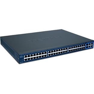 48-портовый коммутатор TRENDnet TEG-2248WS Web Smart 10/100 Мбит/с с 4 портами Gigabit Ethernet и 2 разъемами mini-GBIC