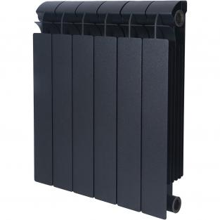 Биметаллический радиатор Global Style Plus Grigio Scuro 500 6 секций (черный)