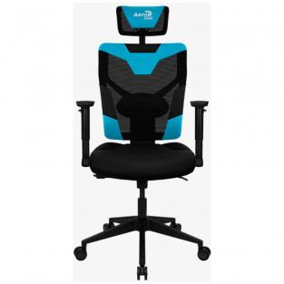 Кресло для геймера Aerocool GUARDIAN Ice Blue (<150кг, эргономичное, сетчатый материал, 2D подлокотник)