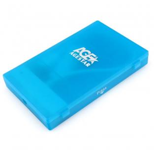 Корпус 2.5" AgeStar SUBCP1 SATA, USB2.0 Blue