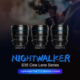 Комплект объективов Sirui Nightwalker 24/35/55mm T1.2 S35 Micro 4/3 Серый MS-3SMG