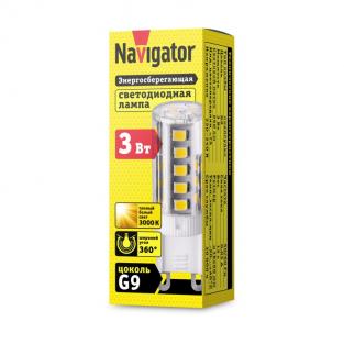 Светодиодная лампа G9 Navigator 71 993 NLL-P-G9-3-230-3K, цена за 1 шт.