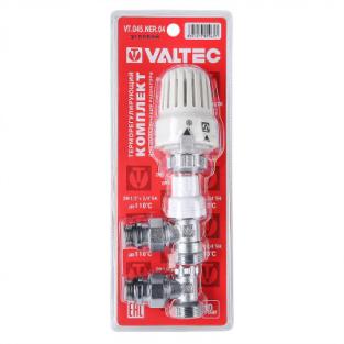 Комплект терморегулирующего оборудования Valtec для радиатора угловой с переходом на «евроконус»