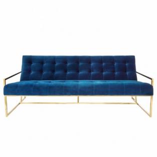 Софа Navy Velvet Apartment Sofa Designed By Jonathan Adler От Lalume