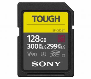 Карта памяти Sony SDXC 128GB Tough UHS-II (U3, V90), чтение 300, запись 299 МБ/с