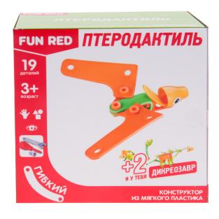 Конструктор гибкий "Птеродактиль Fun Red", 19 деталей