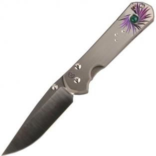 Нож складной Chris Reeve Large Sebenza 21 Agate Cabochon, сталь CPM-S35VN, рукоять титан