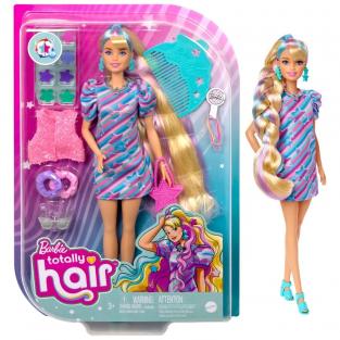 Кукла Mattel Barbie Барби Totally Hair со звездным принтом HCM88
