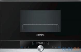 Встраиваемая микроволновая печь SIEMENS BE634LGS1M iQ700, 382 x 594 x 318 21л 900W гриль TouchControl 10 автопрограмм открытие двери с кнопки