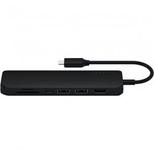 USB-разветвитель Satechi Slim Multi-Port Adapter, чёрный (ST-UCSMA3K)