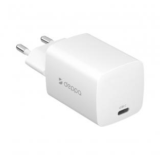 Адаптер питания Deppa USB-C Power Delivery GAN 33Вт D-11431 (5В/ 3А, 9В/2А) Белый