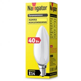 Лампа накаливания Е14 Navigator 94 308 NI-B-40-230-E14-FR, цена за 1 шт.