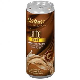 нормализованное Натура Напиток молочно-кофейный Natura Selection Latte стерилизованный 2.4% ваниль 220 мл