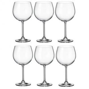 Набор бокалов для вина Crystalite Bohemia Colibri/Gastro стеклянные 570 мл (6 штук в упаковке)