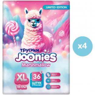 Joonies Трусики Marshmallow, XL (12-17 кг.), 36 шт., 4 упаковки