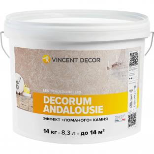 Декоративное покрытие Vincent Decor Decorum Andalousie c эффектом ломаного камня 14 кг