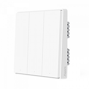 Умный выключатель Xiaomi Aqara Smart Wall Switch D1 (Тройной без нулевой линии) White (QBKG25LM)