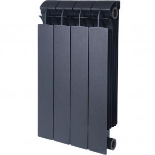 Биметаллический радиатор Global Style Plus Grigio Scuro 500 4 секции (черный)