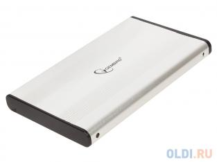 Внешний корпус 2.5" Gembird EE2-U2S-5-S, серебро, USB 2.0, SATA, металл