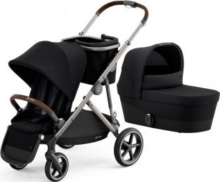 Коляска 2 в 1 Cybex Gazelle S шасси Taupe, Deep Black (Черный)