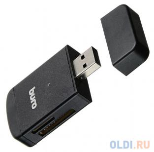 Устройство чтения карт памяти USB2.0 Buro BU-CR-3103 черный