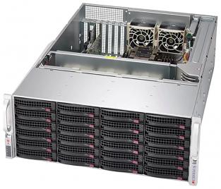 Серверная платформа 4U Supermicro на базе чипсета Intel C621A 4189x2 Intel Xeon Scalable 3nd Gen DDR4-3200 RDIMM/LRDIMMx16 3.5",M.2x24 NVMe,SAS,SATA SSG-640P-E1CR24H