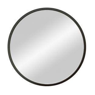 Зеркало "Мун" черный D 700 в МДФ раме