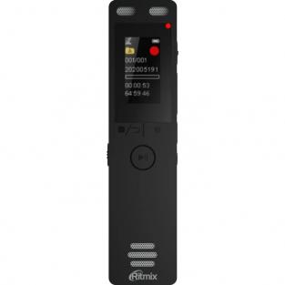 Диктофон RITMIX RR-155, 16Гб,micro SD, APE, MP3, WMA, FLAC, WAV, Jack 3.5, micro USB,черный