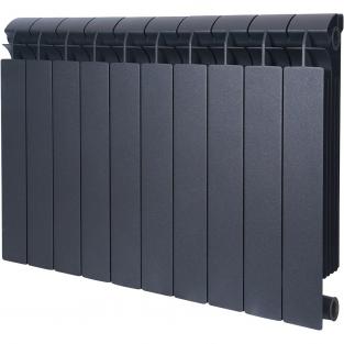 Биметаллический радиатор Global Style Plus Grigio Scuro 500 10 секций (черный)