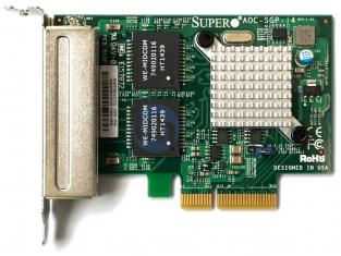 Сетевая карта Supermicro AOC-SGP-I4 LP PCI-E2.1 4xRJ-45 1Gb/s (аналог i350-T4)