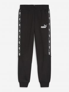 Брюки для мальчиков PUMA Ess Tape Camo Sweatpants, Черный