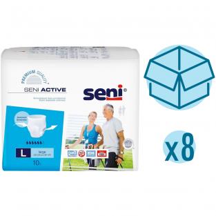 Seni Трусы впитывающие Active, 100-135 см., L (10 шт.), 8 упаковок