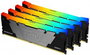 Оперативная память 32GB Kingston DDR4 UDIMM-3200MHz PC4-25600 DIMM в комплекте 4 модуля KF432C16RB2AK4/128