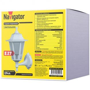 Садово-парковой светильник Navigator 80 497 NOF-PG33-005-IP44-E27 (6 граней белый), цена за 1 шт.