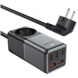 Сетевое зарядное устройство Acefast Z2 PD75W GaN 3 x USB-C + 2 x USB-A Charging Adapter Черный